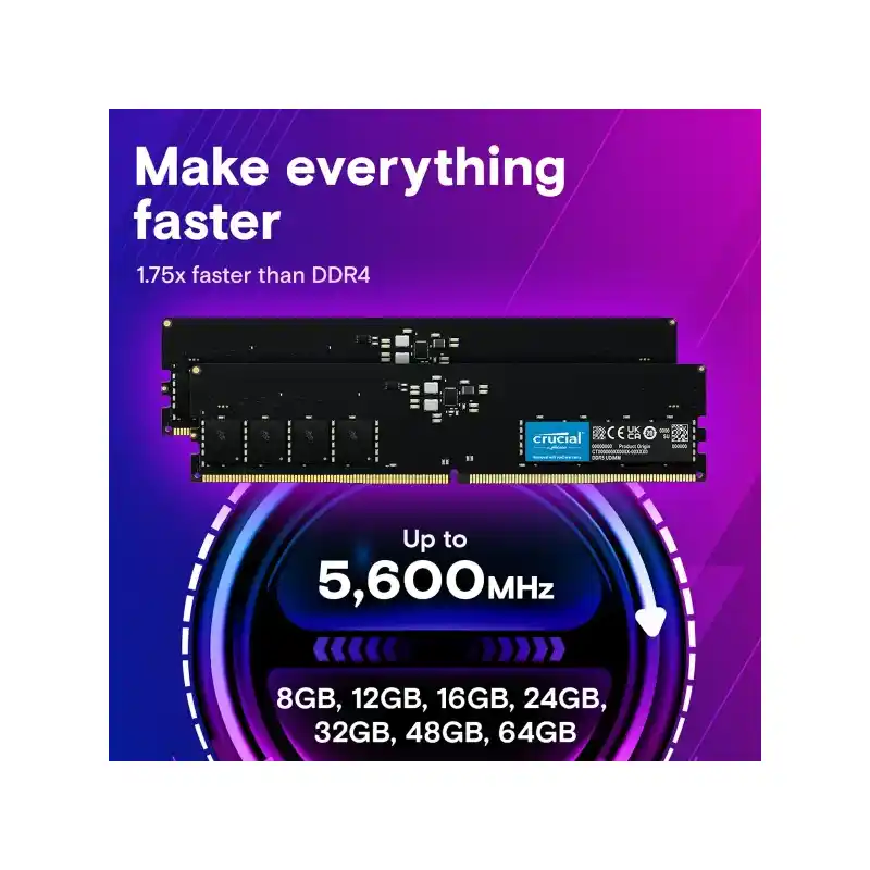 CRUCIAL 16GB DDR5 DRAM 5600MHz CL46-4