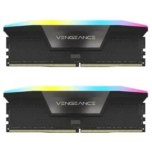 رم دسکتاپ کورسیر مدل CORSAIR VENGEANCE RGB 16GB DDR5 DRAM 6400MHz DUAL CHANNEL CL32